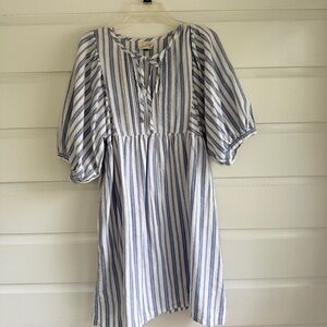 Universal Thread Blue and White Striped Mini Dress